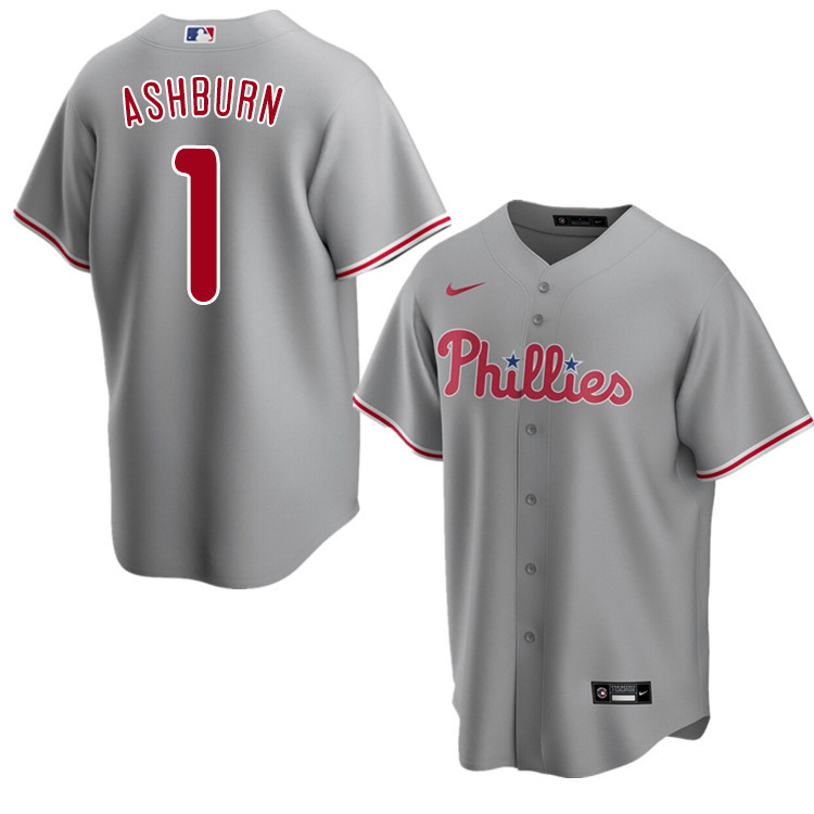 Nike Men #1 Richie Ashburn Philadelphia Phillies Baseball Jerseys Sale-Gray